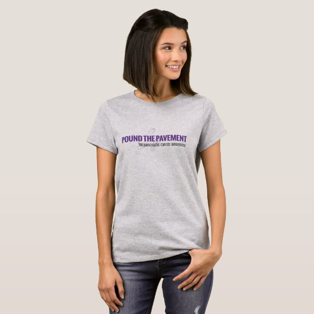 Camiseta Martele o T das mulheres básicas do pavimento (Frente Completa)