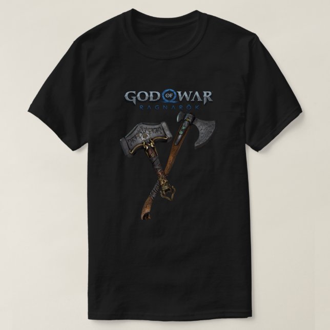 Camiseta Martelo e Ax de Kratos (Frente do Design)