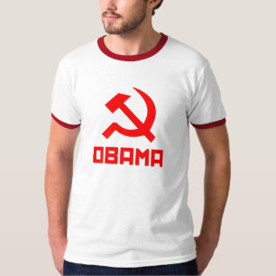 Camiseta Martelo e foice de OBAMA
