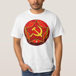 Camiseta Martelo e foice do vintage CCCP