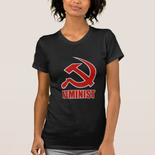 Camiseta Martelo & foice clássicos vermelhos & cinzentos e