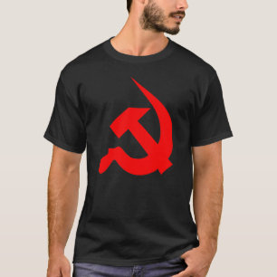 Camiseta Martelo & foice vermelhos Neo-Grossos no preto