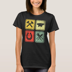 Camiseta Martelo forjado Pliers forjado Horsferes Blacksmit