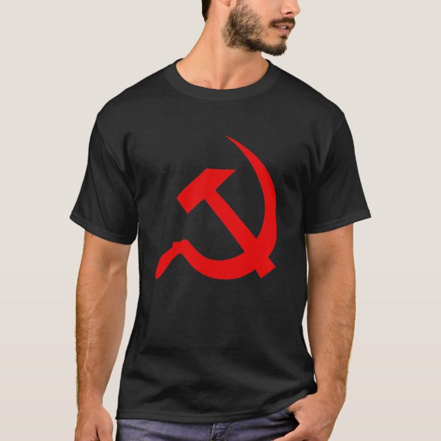 Camiseta Martelo vermelho brilhante & foice do estilo (Frente)