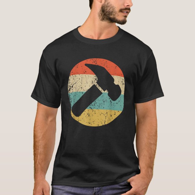 Camiseta Martelo Vintage Retro Carpinteiro (Frente)