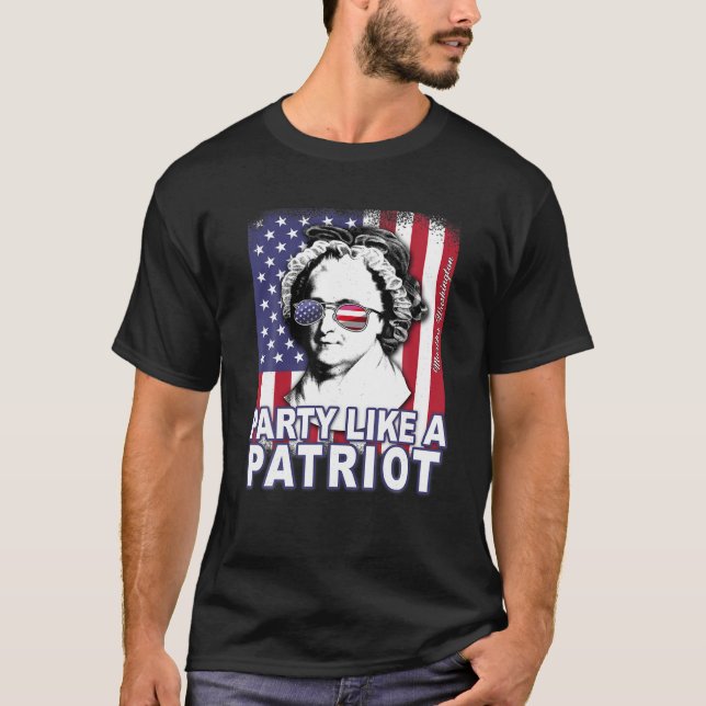 Camiseta Martha Washington Party Like a Patrip Feminist 4t (Frente)