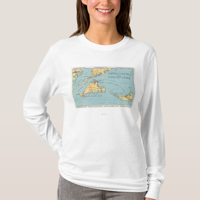 Camiseta Martha's Vineyard & ilhas de Nantucket (Frente)