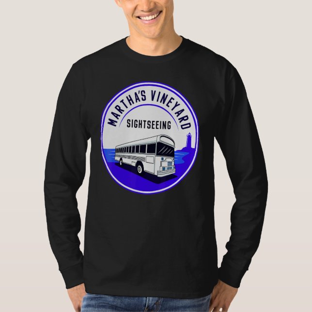Camiseta Martha's Vineyard MA  Sightseeing Bus Tour Men Wom (Frente)