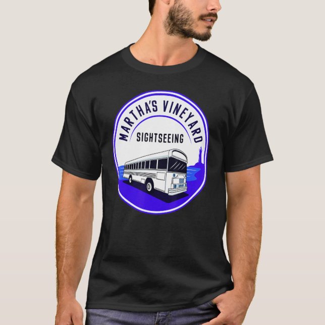Camiseta Martha's Vineyard MA  Sightseeing Bus Tour Men Wom (Frente)