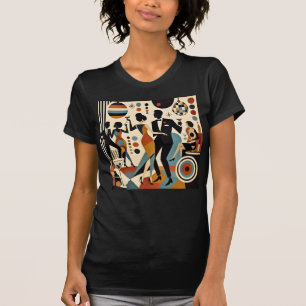 Camiseta Martínis Jazzy Abstratos e Festa de Coquetel Danç