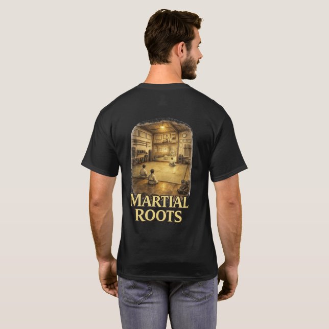 Camiseta Martial Roots Praticam Caratê (Parte Traseira Completa)