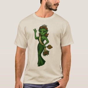 Camiseta Martian Beauty Queen Pin-Up da Alienígena Sci-Fi