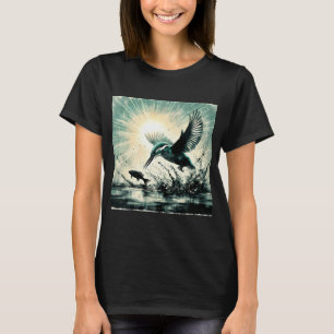 Camiseta Martim-pescador Mergulhando à Procura de Peixes, A
