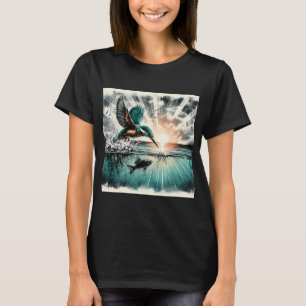 Camiseta Martim-pescador Mergulhando à Procura de Peixes, A