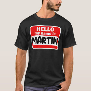 Camiseta Martin Hello Meu Nome É Tshirt Name On Custom