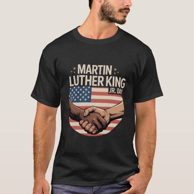 Camiseta Martin Luther King Jr Day Unity Handshake T-Shirt (Frente)