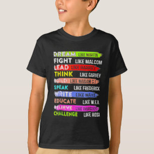 Camiseta Martin Mês da História Negra Preto Afro Africano