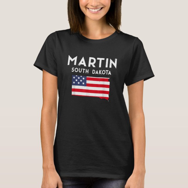 Camiseta Martin South Dakota USA State America Travel South (Frente)