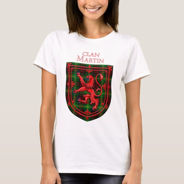 Camiseta Martin Tartan Scottish Xadrez Lion Rampant (Frente)