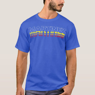 Camiseta Martinez Primeiro Nome Engraçado Vintage Pôr do So