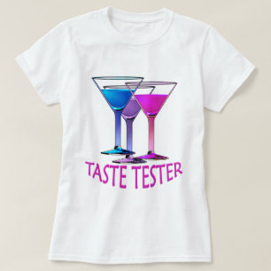 Camiseta Martini Cocktail Tester Mulheres T-shirt do Partid