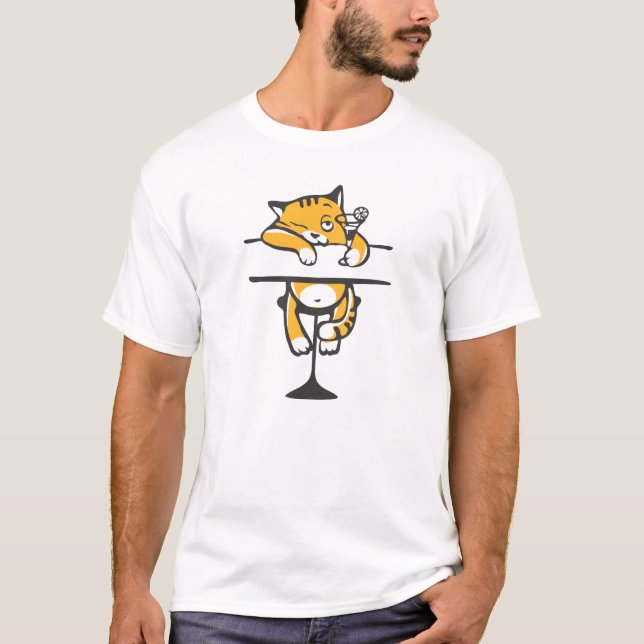 Camiseta martini-gato (Frente)