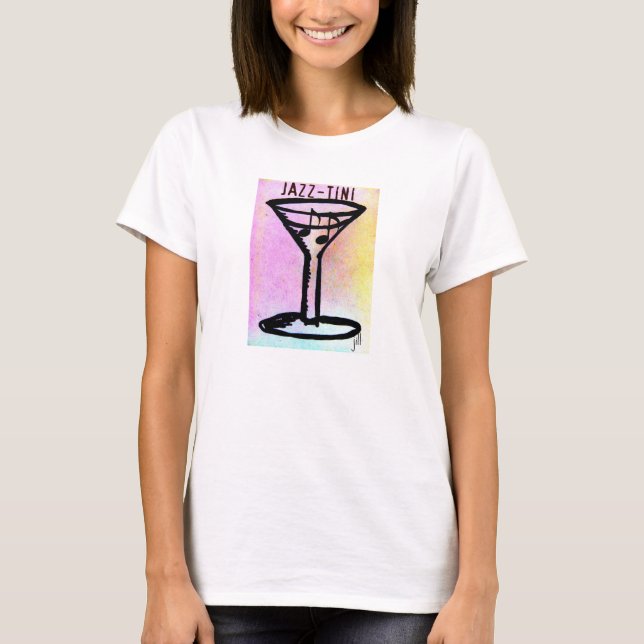 Camiseta Martini Jazz-Tini Arte Impressa (Frente)