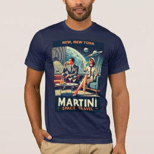Camiseta Martini Space Posteres de viagens New, Nova York