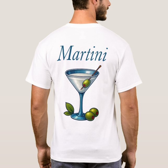 Camiseta Martini T-Shirt – Classic Gin or Vodka Cocktail (Verso)