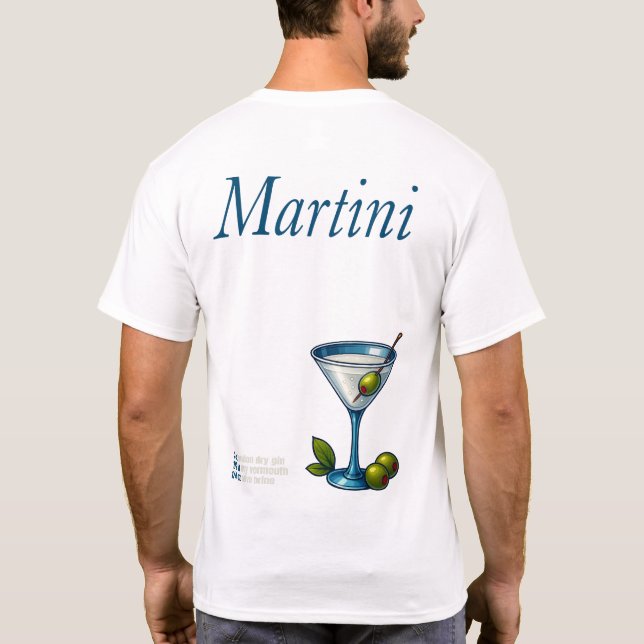 Camiseta Martini T-Shirt – Classic Gin or Vodka Cocktail (Verso)