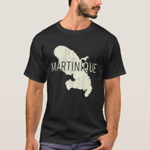 Camiseta Martinique Map Word France Souvenir