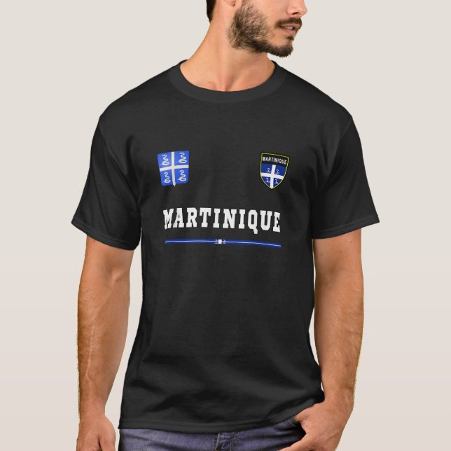 Camiseta Martinique Sport Futebol Jersey Tee Flag (Frente)