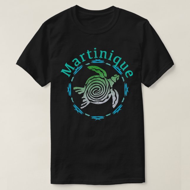 Camiseta Martinique Vintage - Presente Tribal Turtle (Frente do Design)