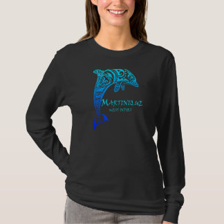 Camiseta Martinique West Indies Vintage Tribal Dolphin Vaca