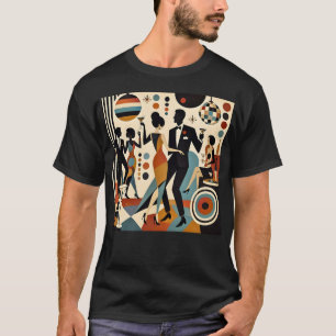 Camiseta Martinis Jazzy Abstratos e Festa de Coquetéis Danç