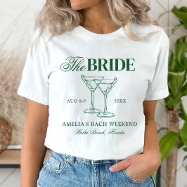 Camiseta Martinis & Matrimony Bachelorette Bride