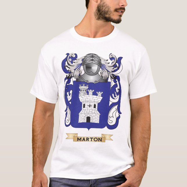 Camiseta Marton Casaco de Armas (Crest Familiar) (Frente)
