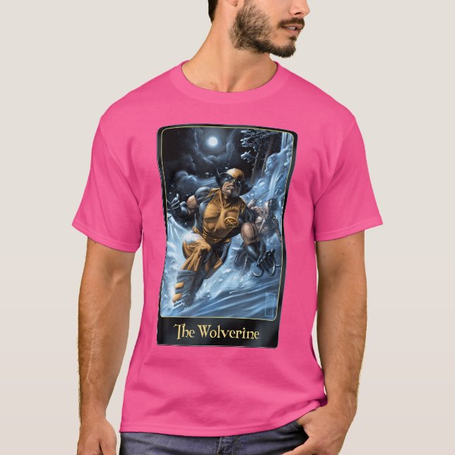 Camiseta Marvel Comic Wolverine Moon Light Card Art (Frente)
