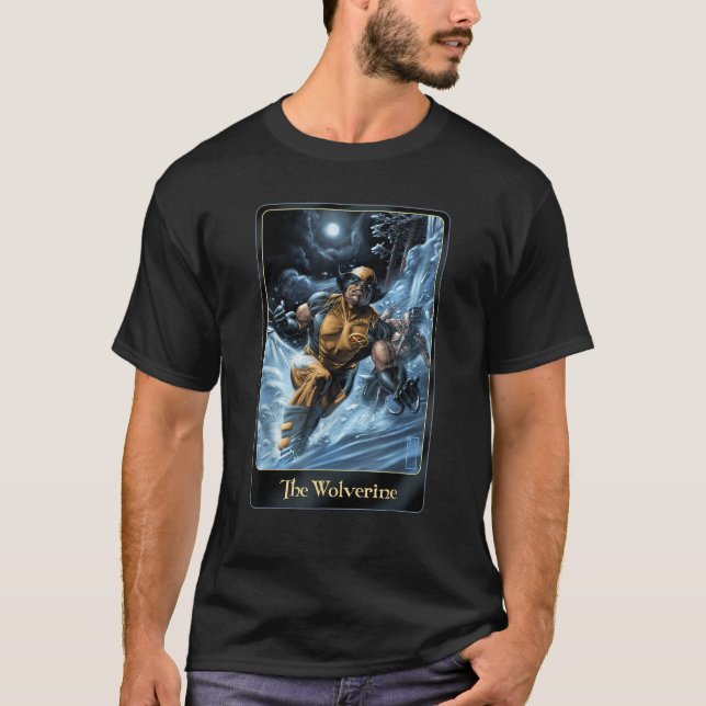 Camiseta Marvel Comic Wolverine Moon light Card Art Graphic (Frente)