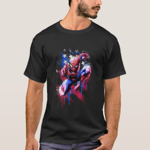 Camiseta Marvel Homem-Aranha 4 De Julho Homem-Aranha Americ