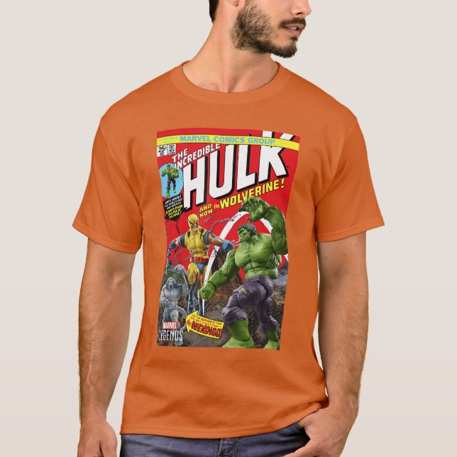 Camiseta Marvel Legends Series Hulk e Wolverine Capa de Qua (Frente)