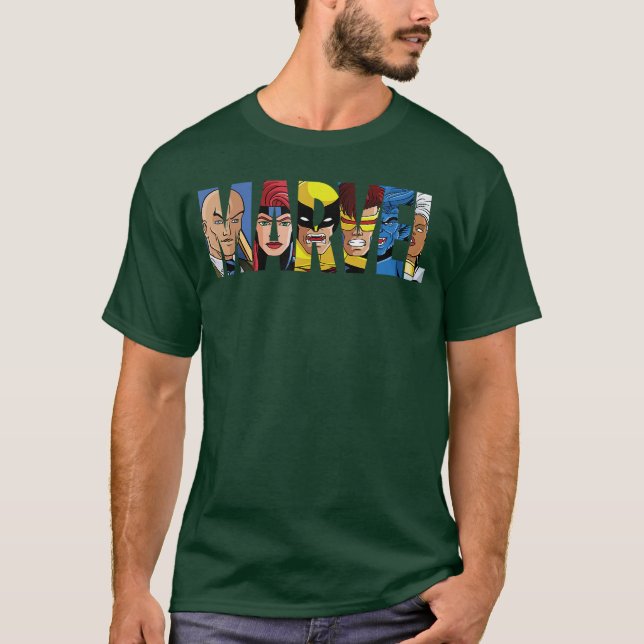 Camiseta Marvel Logo with XMen Inside gift (Frente)