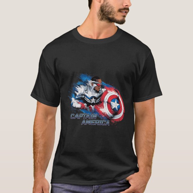 Camiseta Marvel O Falcão Capitão Ameri Soldado de inverno (Frente)