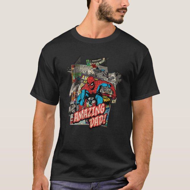 Camiseta Marvel Spider Man Incrível Pai Dia dos Pais (Frente)