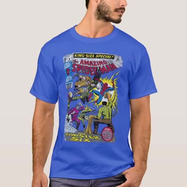 Camiseta Marvel SpiderMan Sinister Si Villains Comic Cover  (Frente)
