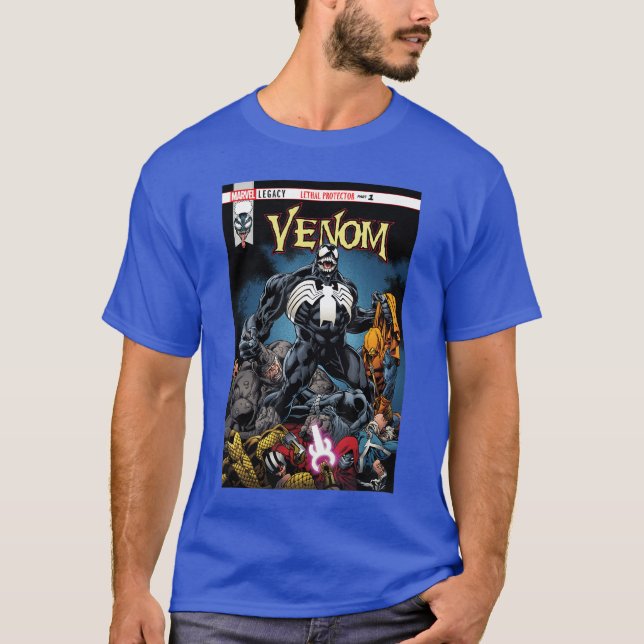 Camiseta Marvel Venom Lethal Pileup Comic Cover friend (Frente)