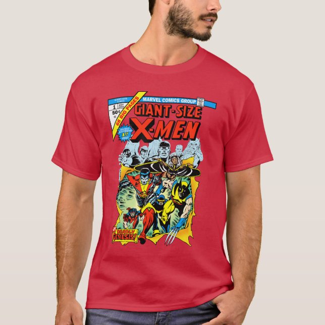 Camiseta Marvel XMen Giant Size XMen Retro Comic Book Cover (Frente)