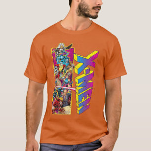 Camiseta Marvel XMen Retro Comic Grupo Mashup menino