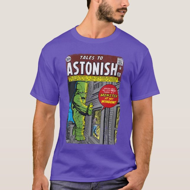 Camiseta Marvelaleso Astonish Monstro Na Minha Janela Comic (Frente)