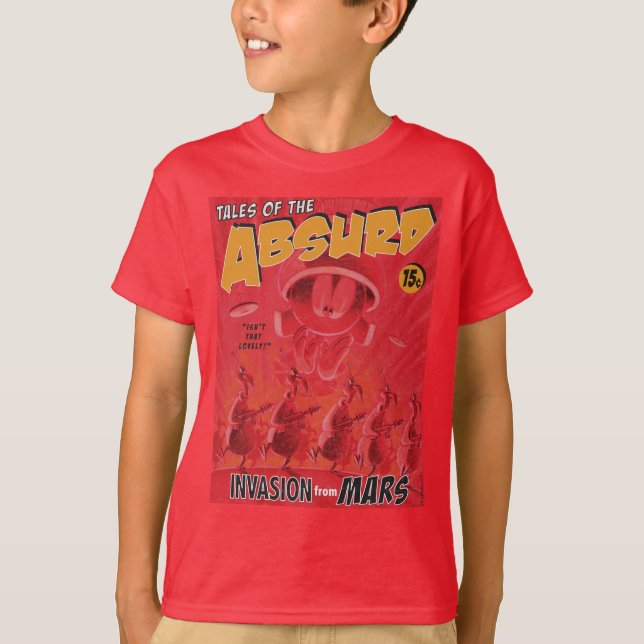 Camiseta MARVIN, A Invasão Retroativa MARTIAN™ Da Mars Comi (Frente)